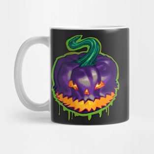 Halloween Jack O' Lantern One Purple Mug